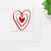 シンプル、赤水色ネスティングハート9ノートカード (デスク)