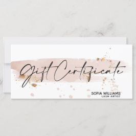 シンプル&赤面モダンピンク証明書ギフトカード