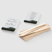 シンプル、霧の多い松雨林結婚の ハンドファン (組立なし)