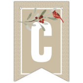 シンプル（鳥）ショウジョウコウカンチョウ付き |愛祝する バンティングフラッグ (第2の旗)