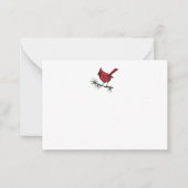 シンプル（鳥）ショウジョウコウカンチョウ鳥 ノートカード (正面)