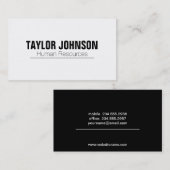 シンプル |黒/白 名刺 (正面/裏面)