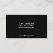 シンプル |黒/白 名刺 (裏面)