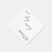 シンプル「1日」リハ遠くにーサルディナー スタンダードカクテルナプキン (角)