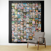 シンプル 130 枚スクエア フォト コラージュ  - あなただけの特別なコレクション タペストリー (インサイチュ)