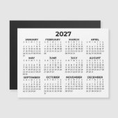 シンプル 2027年 横型 マグネットカレンダー (正面/裏面)