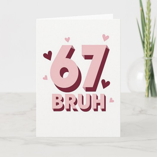 シンプル 67 Bruh カード (正面)