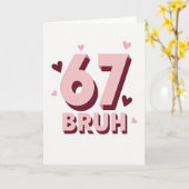 シンプル 67 Bruh カード (黄色い花)