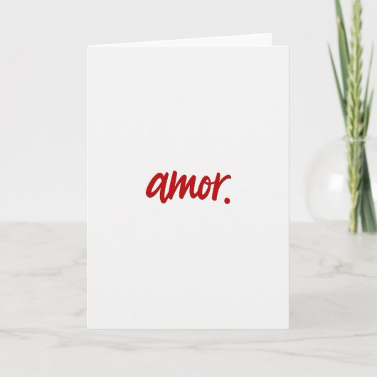シンプル Amor 手書きカード カード (正面)