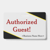シンプル「Authorized Guest!」 バッジ (裏面)
