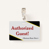 シンプル「Authorized Guest!」 バッジ (裏面クリップ)