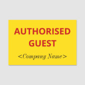 シンプル「AUTHORIZED GUEST」名タグ 名札 (正面)