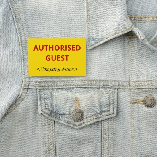 シンプル「AUTHORIZED GUEST」名タグ 名札 (インサイチュ)