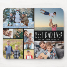 シンプル BEST DAD EVER 8枚フォトコラージュ テキスト変更可能