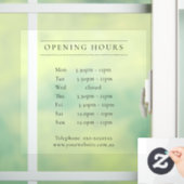 シンプル Black Opening Hours Timings(黒ミニマルの開始時間のタイミング) ウィンドウサイン (ホーム)