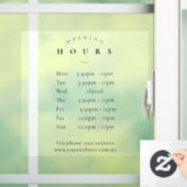 シンプル Black Opening Hours Timings(黒ミニマルの開始時間のタイミング) ウィンドウサイン (ホーム)