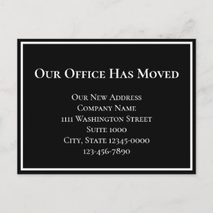 シンプル Business Moving Announce 案内ポストカード