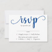 シンプル | Cerulean Azure Entree Choice 出欠カード (正面)