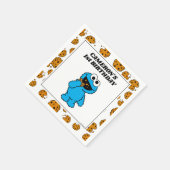 シンプル Cookie Monster 1歳の誕生日  スタンダードカクテルナプキン (角)