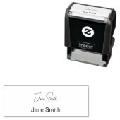 シンプル「Cursive」スクリプトの署名と印刷名 セルフインキングスタンプ (インサイチュ)