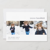 シンプル | Hanukkahフォトコラージュカード シーズンカード (正面)