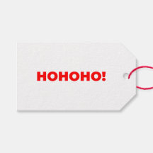 シンプル HOHOHO! テキスト サンタクロース 赤 クリスマス