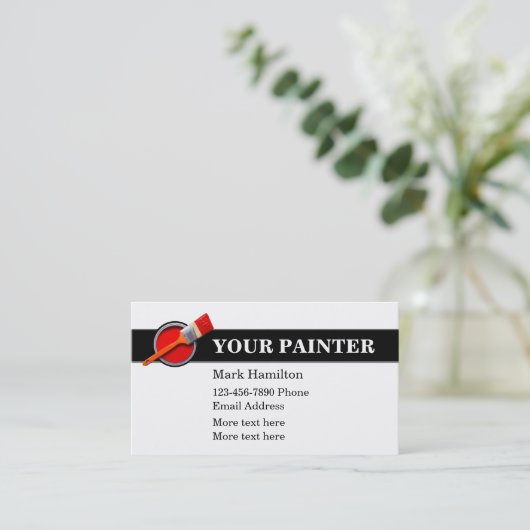 シンプル House Painter Business Cards 名刺 (スタンド正面)
