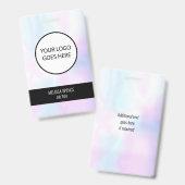 シンプル ID 虹彩ロゴ セキュリティ バッジ (表裏)