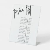 シンプル Make Aurtistサロン価格表 台座サイン (正面)