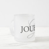 シンプル MONOGRAM GROOMSMENという名前を追加します。    フロストグラスマグカップ (正面左)