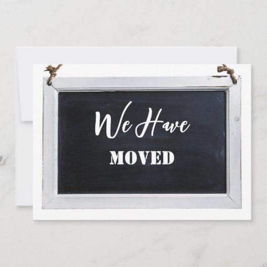 シンプル rustic お引越ししました 新住所のお知らせ 案内状 (正面)