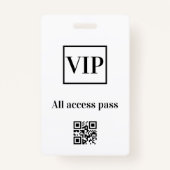 シンプル vip all access pass concert name causes バッジ (正面)