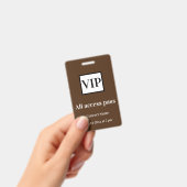 シンプル vip all access pass concert name causes バッジ (手持ち)