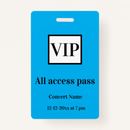 シンプル vip all access pass concert name causes バッジ