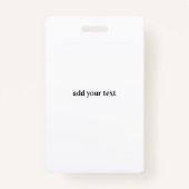 シンプル vip all access pass concert name causes バッジ (裏面)