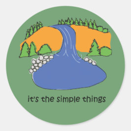 シンプル- Waterfall ラウンドシール