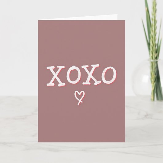 シンプル Xoxo ハートカード カード (正面)