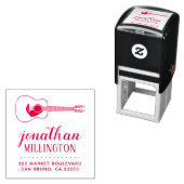 シンプルAcoustic Guitar Nameスクリプト差出人住所 セルフインキングスタンプ (インサイチュ)