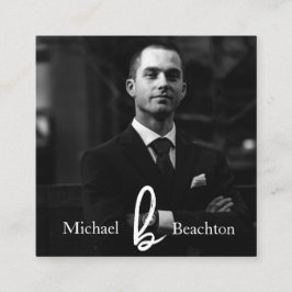 *~*シンプルAP31フォトプロフェッショナルQR ミニマル スクエア名刺