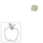 シンプルApple Fruit Outline Stencil Cartoonスケッチ ラバースタンプ (押印)