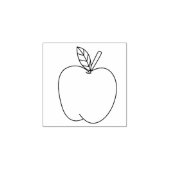 シンプルApple Fruit Outline Stencil Cartoonスケッチ ラバースタンプ (インプリント)