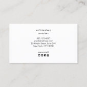 シンプルApple Red Social Mediaネットワーク 名刺 (裏面)