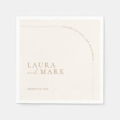 シンプルArchミニマル応援スクリプ結婚ト スタンダードカクテルナプキン (正面)