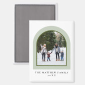 シンプルArch Minimalistモダン家族写真 マグネット (正面/裏面)