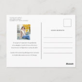 シンプルArch Photo Black卒業発表 ポストカード (裏面)