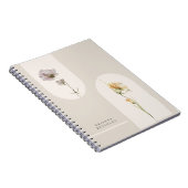 シンプルArches Boho Wildflowers on Neutral Beige ノートブック (右側)