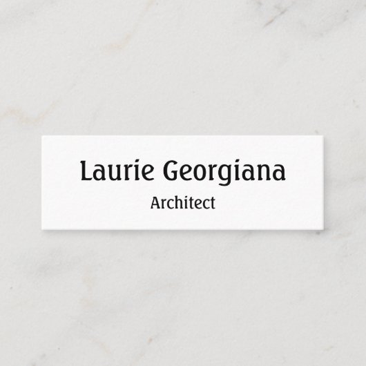 シンプルArchitectのビジネス・カードのクリーニング スキニー名刺 (正面)