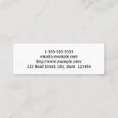 シンプルArchitectのビジネス・カードのクリーニング スキニー名刺 (裏面)