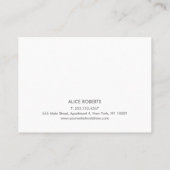 シンプルAzure Lash Extensionマイクロブレーディングアフターケア 名刺 (裏面)