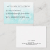 シンプルAzure Lash Extensionマイクロブレーディングアフターケア 名刺 (正面/裏面)